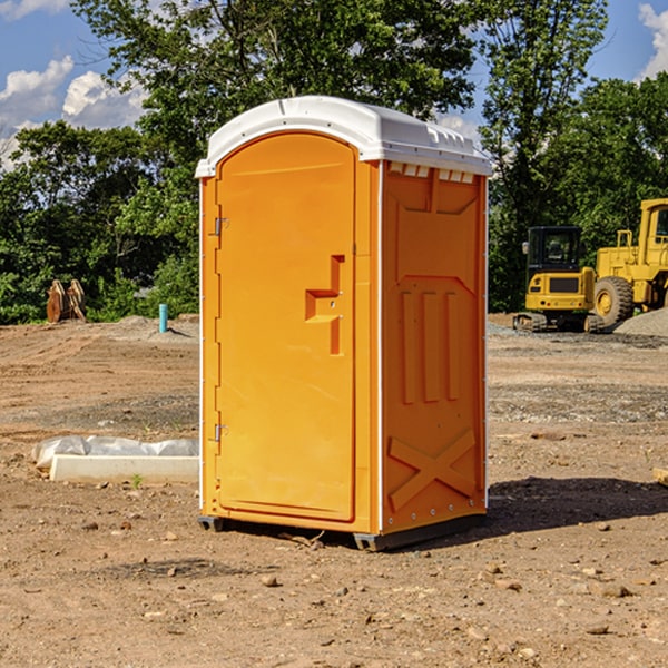 how often are the portable restrooms cleaned and serviced during a rental period in Harvard